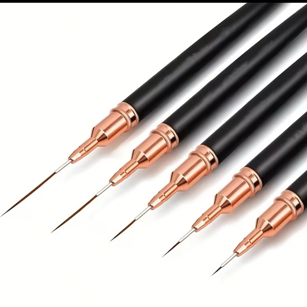 Nail Art Brush with Geometric Design this set is black